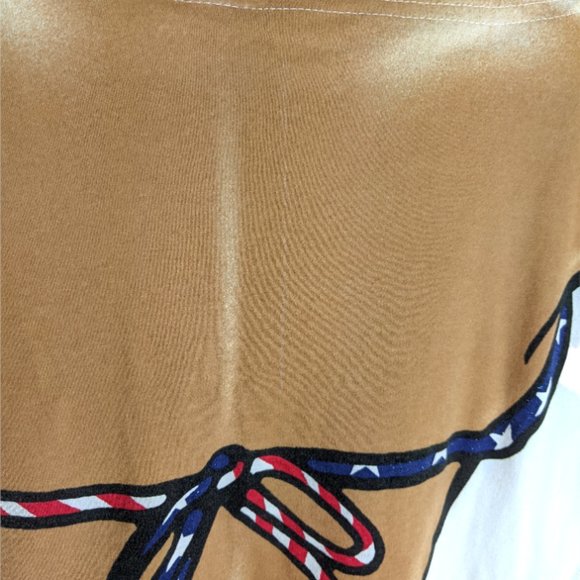 Vintage/Retro Body Dreams Bikini Body White T-Shirt Patriotic Flag Funny - Large - Picture 7 of 13